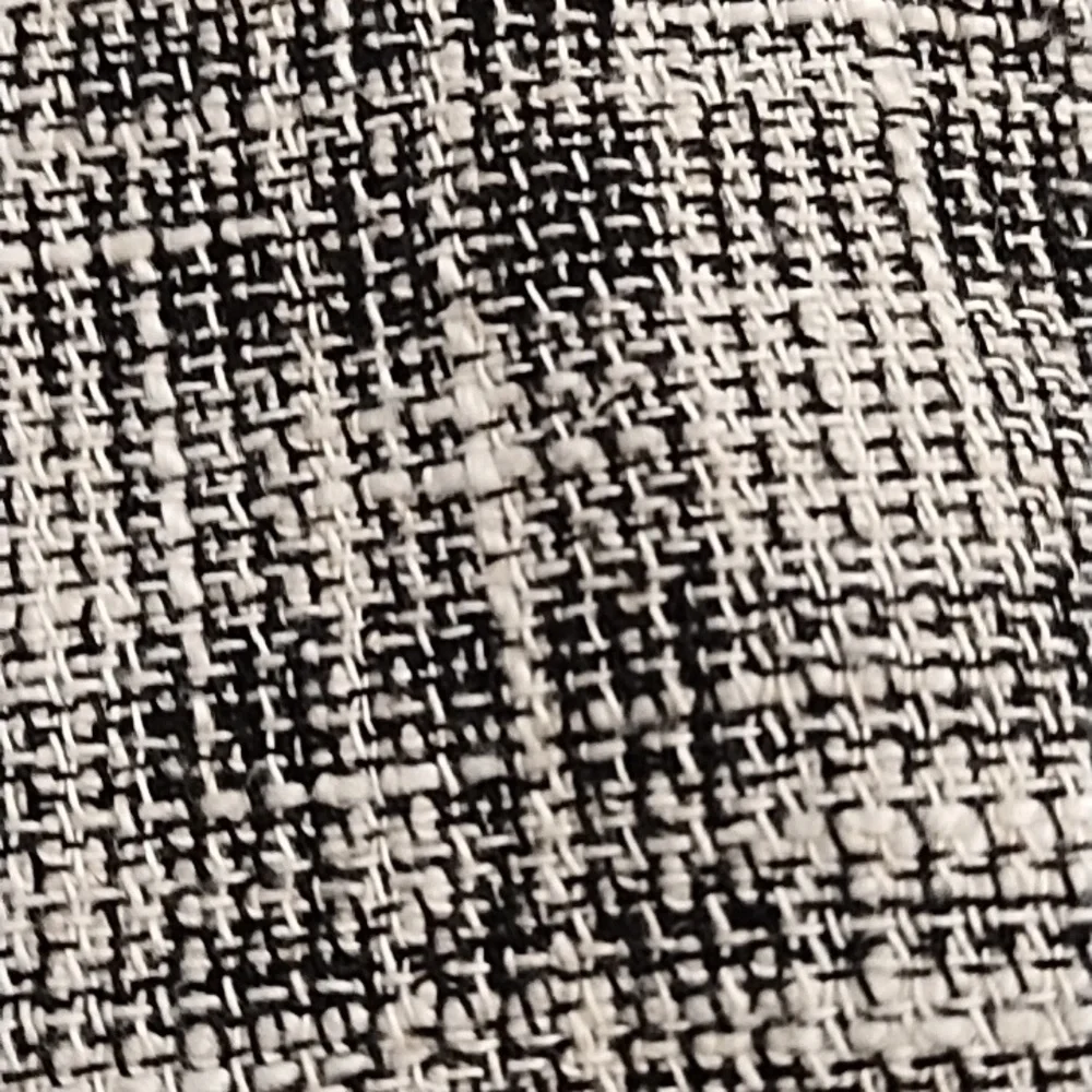 Zara 8 Textured Raw Fringe Edged Trouser Pants Boot Cut Glen Plaid Black Cream